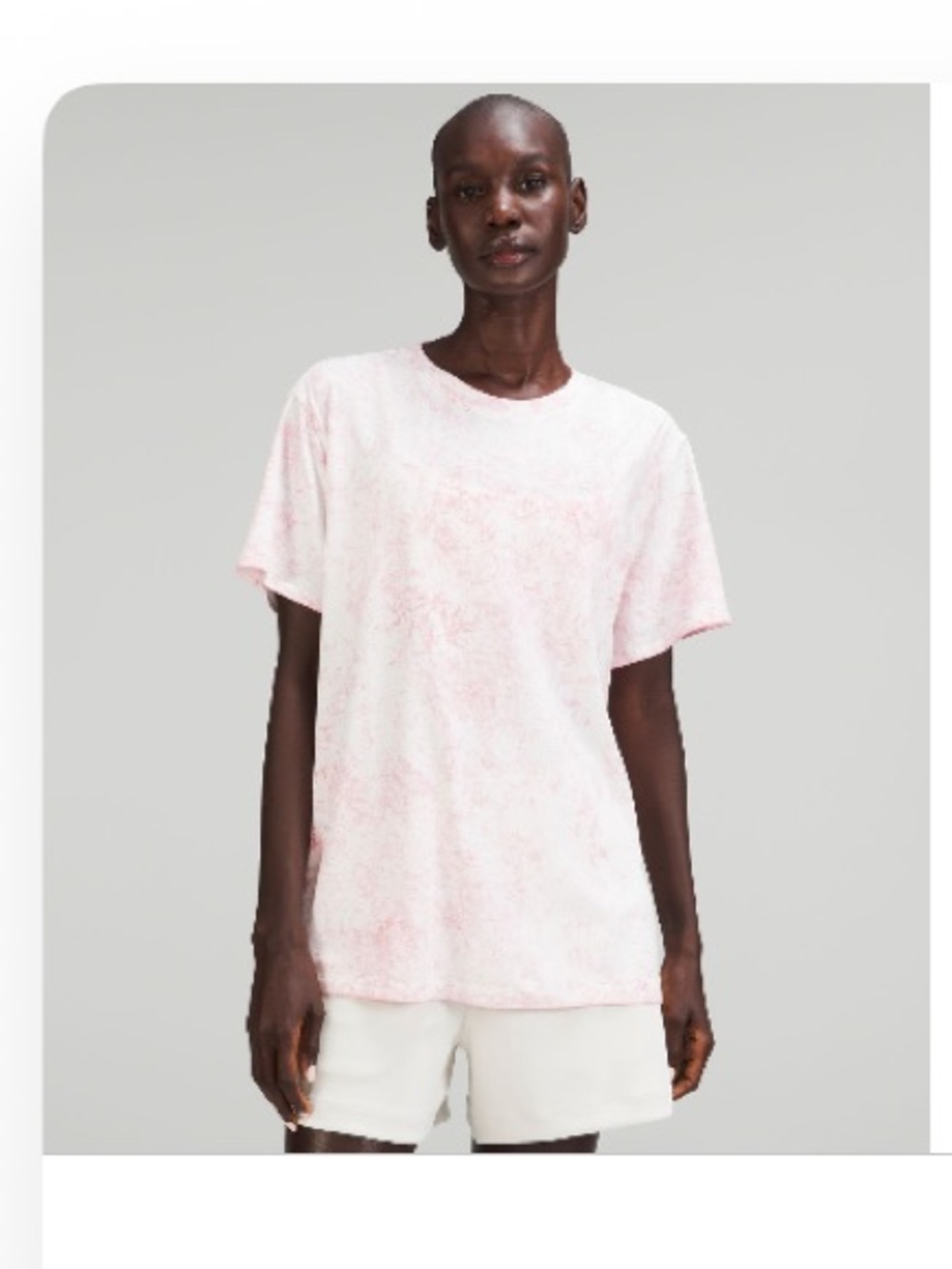 Lululemon All Yours Short Sleeve T-Shirt Vitasea - White Pink Tie-Dye